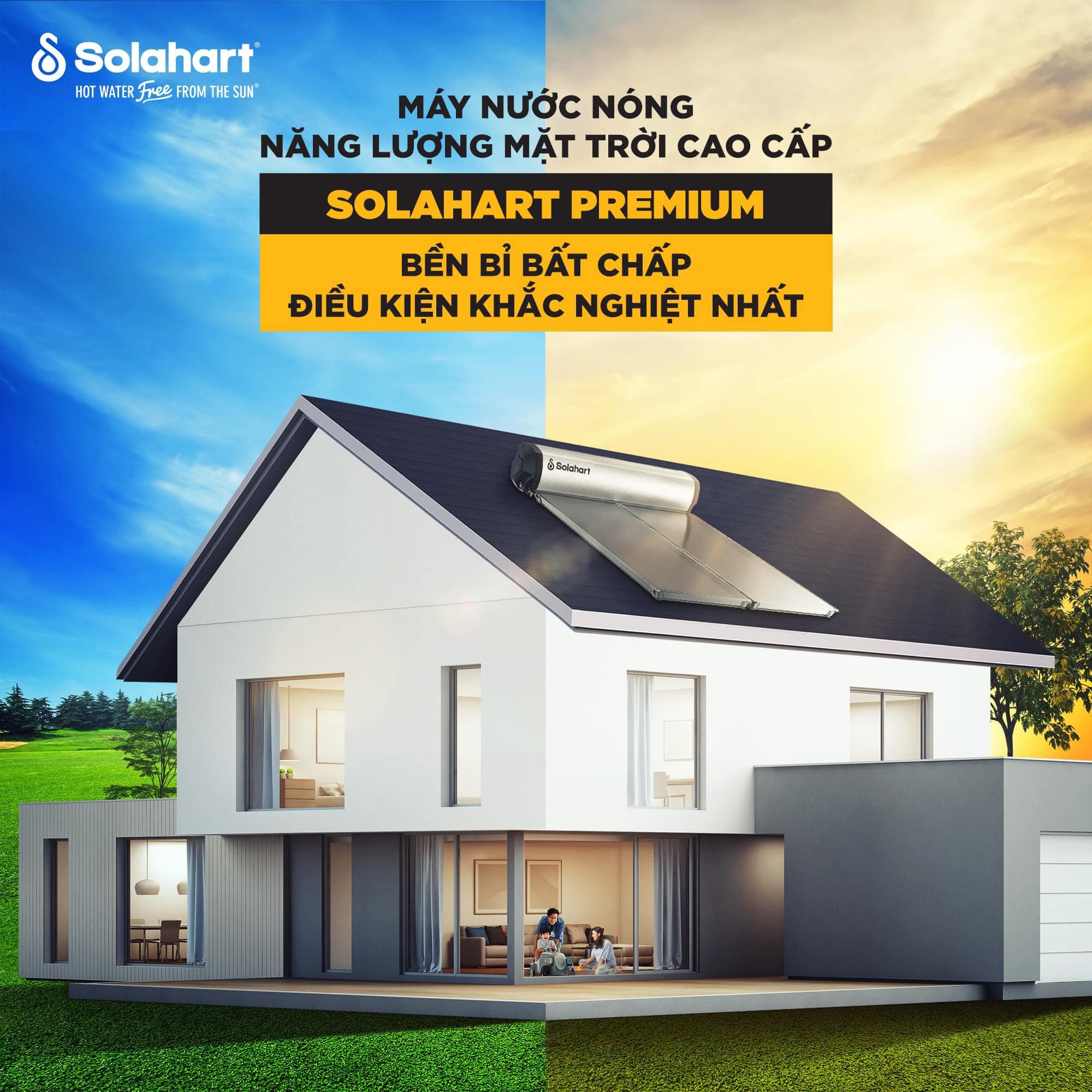 MÁY NƯỚC NÓNG NĂNG LƯỢNG MẶT TRỜI SOLAHART PREMIUM CAO CẤP TẠI HẢI PHÒNG