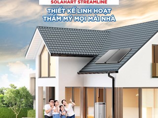 Solahart Streamline Thiết kế linh hoạt thẩm mĩ cho mọi nhà