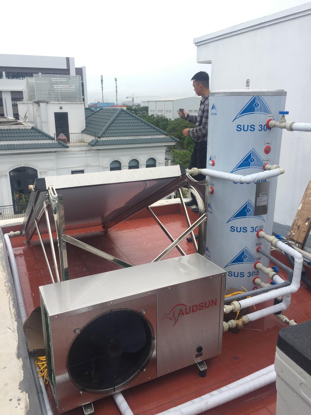 Tư vấn lắp đặt máy nước nóng tổng Heat Pump tại Hải Phòng