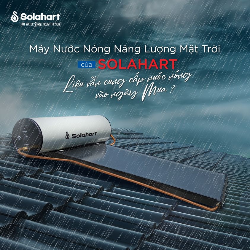 Máy nước nóng NLMT của Solahart liệu vẫn cung cấp nước nóng vào ngày mưa?