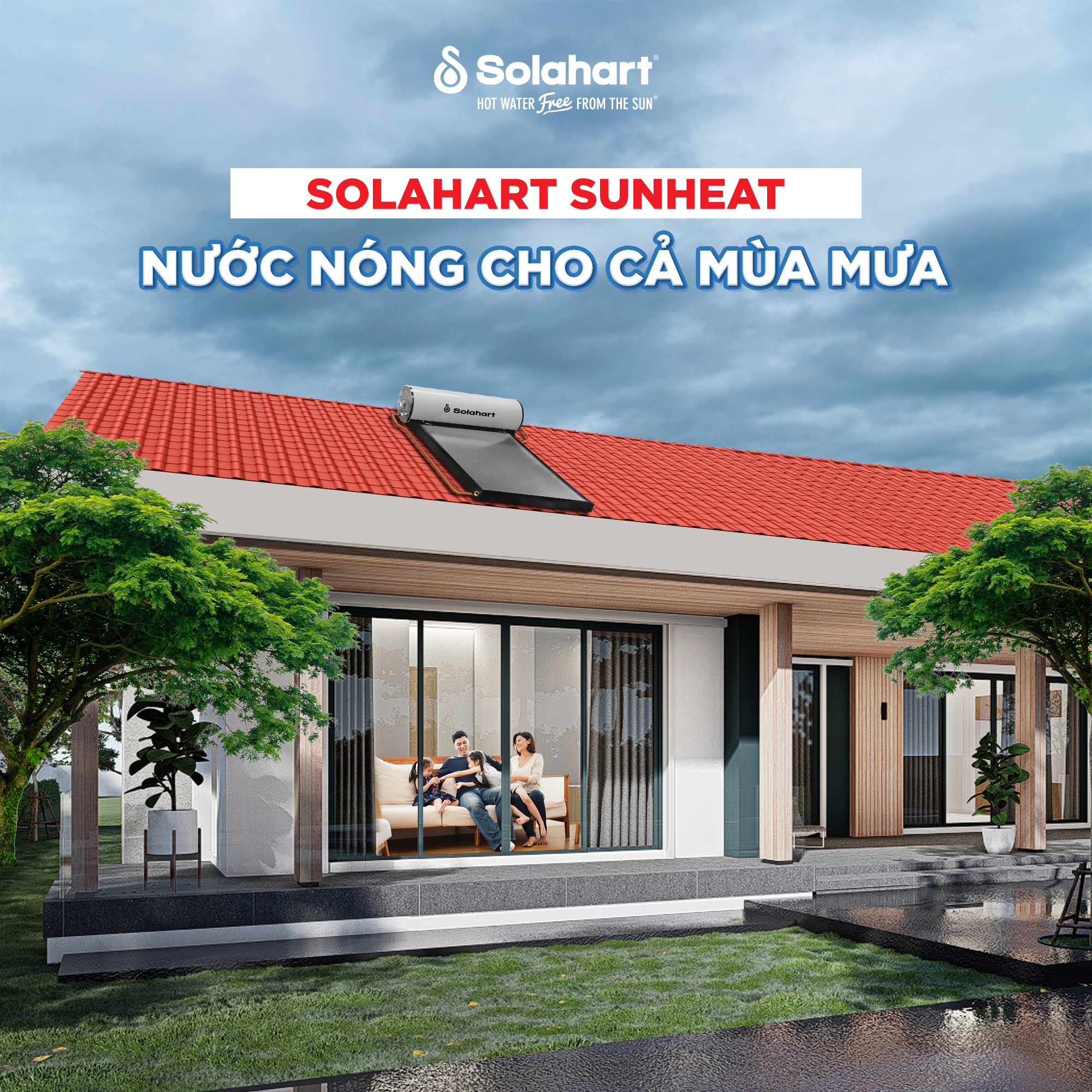 Máy nước nóng năng lượng mặt trời Solahart liệu có ổn định những ngày mưa?